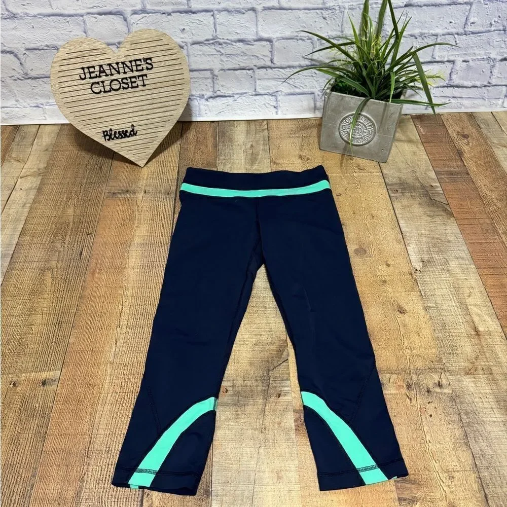 Lululemon Run Inspire Crops navy/teal